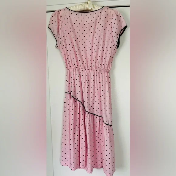 1980’s Pink Polka Dot Dress. - Picture 2 of 2